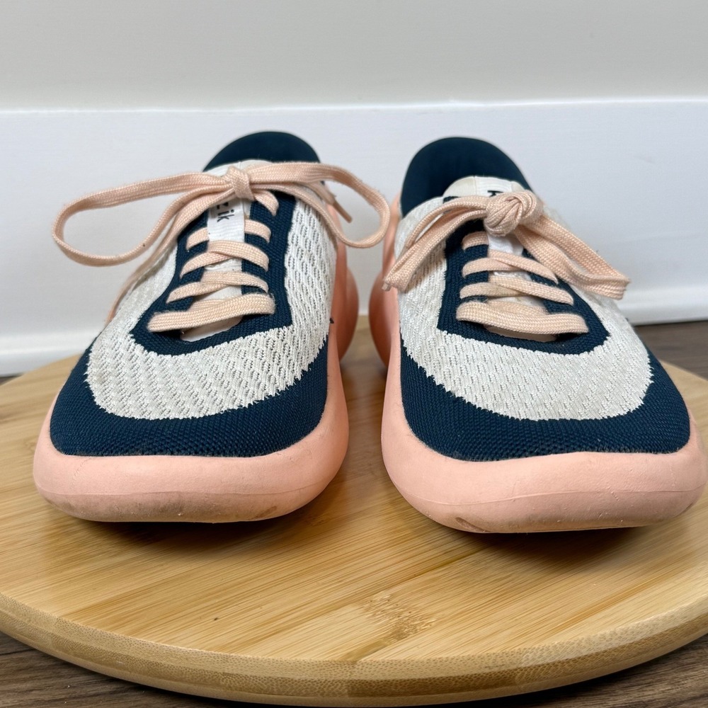 Good Kizik Roamer Sneakers Women's 8 Pink Navy Hands-Free Slip On DROABC06-1D - Picture 2 of 8